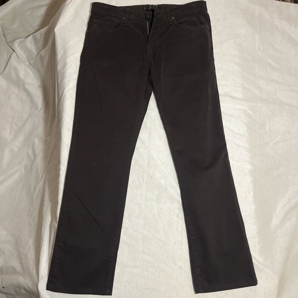 J Brand 240916M336 Kane Regular Straight Fit Dark Brown Pants Men's 31x30 (33x30